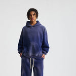 Destroyed Oversized Acid Wash Bleach Splatter Hoodie