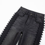 Rhinestones & Pearls Embroidery Patchwork Ankle Jeans