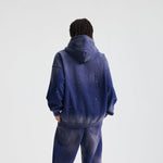 Destroyed Oversized Acid Wash Bleach Splatter Hoodie