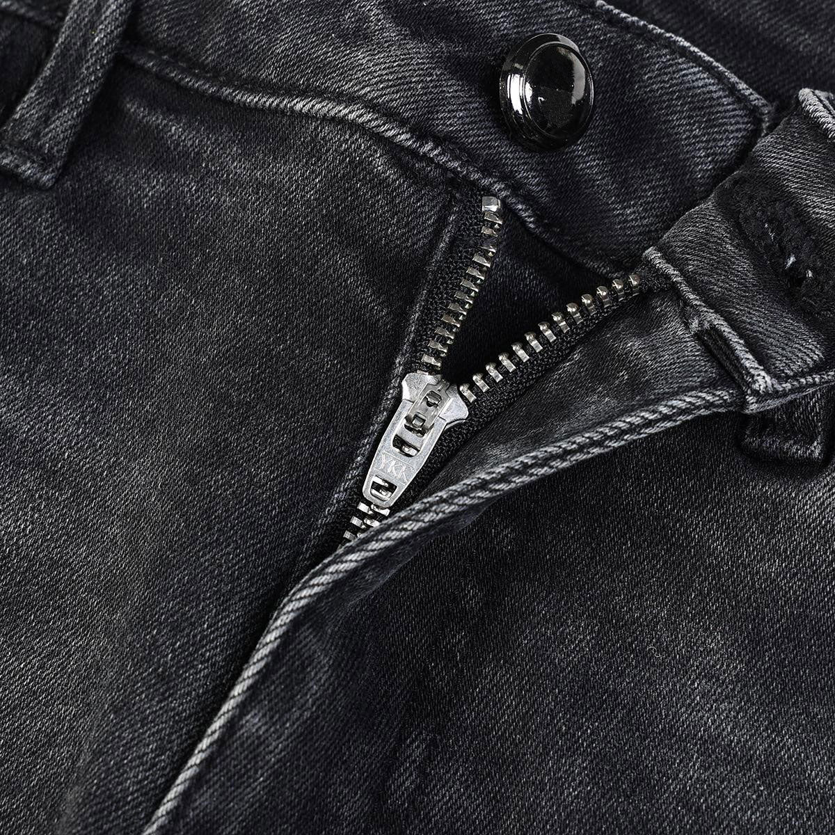 Sequined & Beaded Floral Embroidery Tapered Ankle Jeans