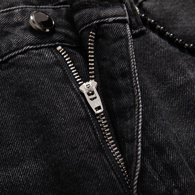 Pearl-Beaded & Rhinestones-Transferred Embroidered Jeans