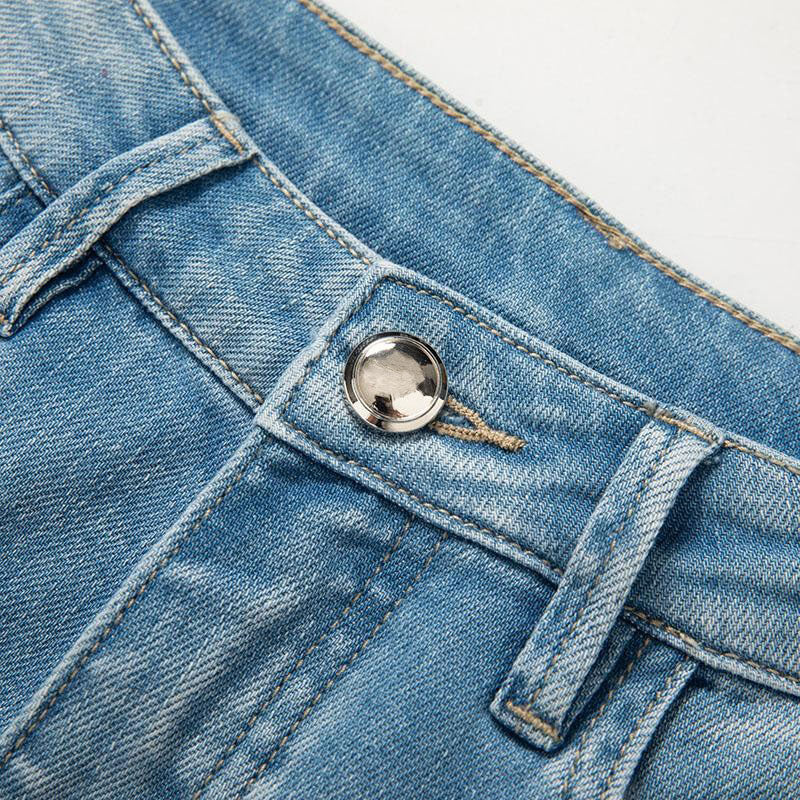 Wide-Leg Rose-Embroidered Cut-Outs Jeans