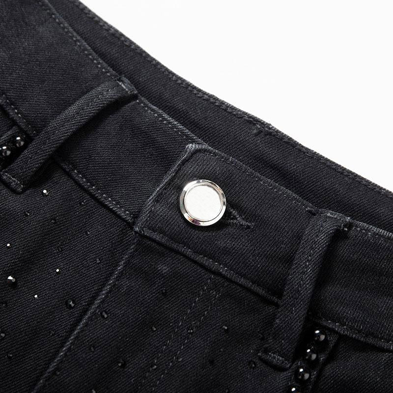 Patchwork Floral-Embroidered Sequined Bootcut Jeans