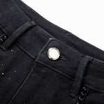 Patchwork Floral-Embroidered Sequined Bootcut Jeans