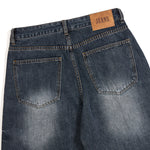 Washed Whiskers Barrel-Leg Denim Pants