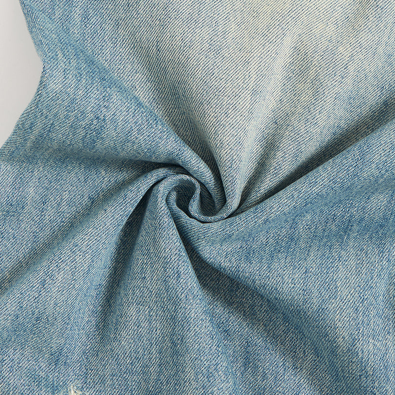 Oversized Faded Ripped Jeans