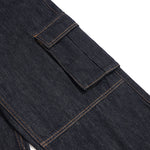 Loose Fit Denim Cargo Trousers