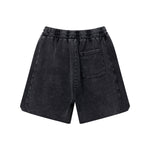 Washed Raw Edge Baggy Shorts