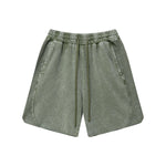 Washed Raw Edge Baggy Shorts