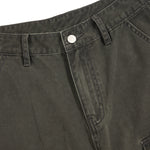 Loose Fit Pleated Knee Cargo Trousers