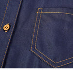 Oversized Pleated Denim Midi Shirtdress