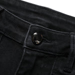 Pearl-Embellished Embroidered Patchwork Cut-Out Jeans