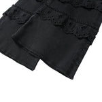 Pearl-Embellished Embroidered Patchwork Cut-Out Jeans