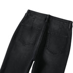 Pearl-Embellished Embroidered Patchwork Cut-Out Jeans