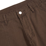 Loose Fit Front Seam Pleated Pants