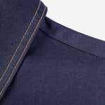 Oversized Pleated Denim Midi Shirtdress