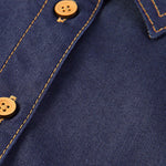 Oversized Pleated Denim Midi Shirtdress