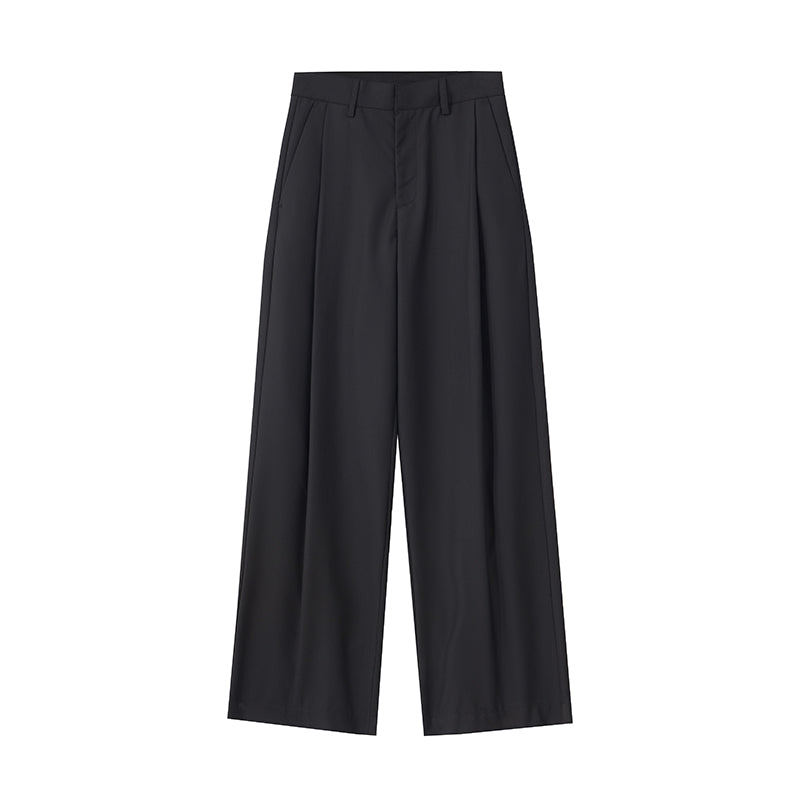 Pleated Wide-Leg Trousers