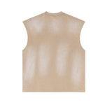 Raw Edge Distressed Muscle Tank 285gsm