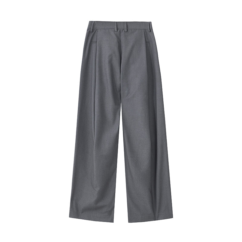 Pleated Wide-Leg Trousers