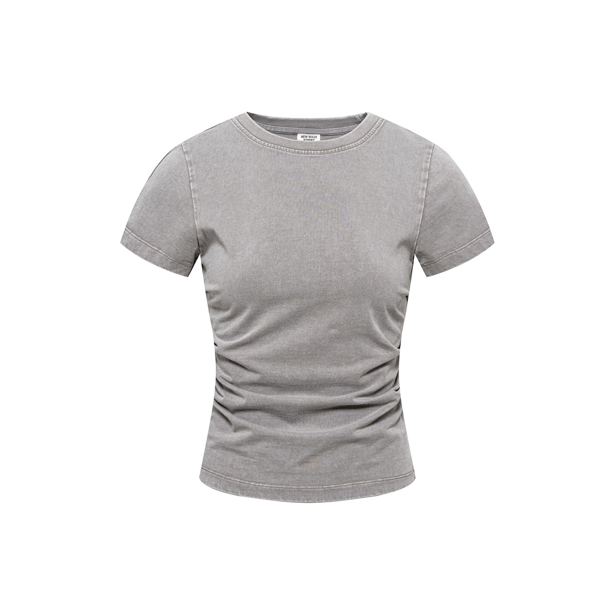 Washed Cotton Pleated Waist Tee 285gsm