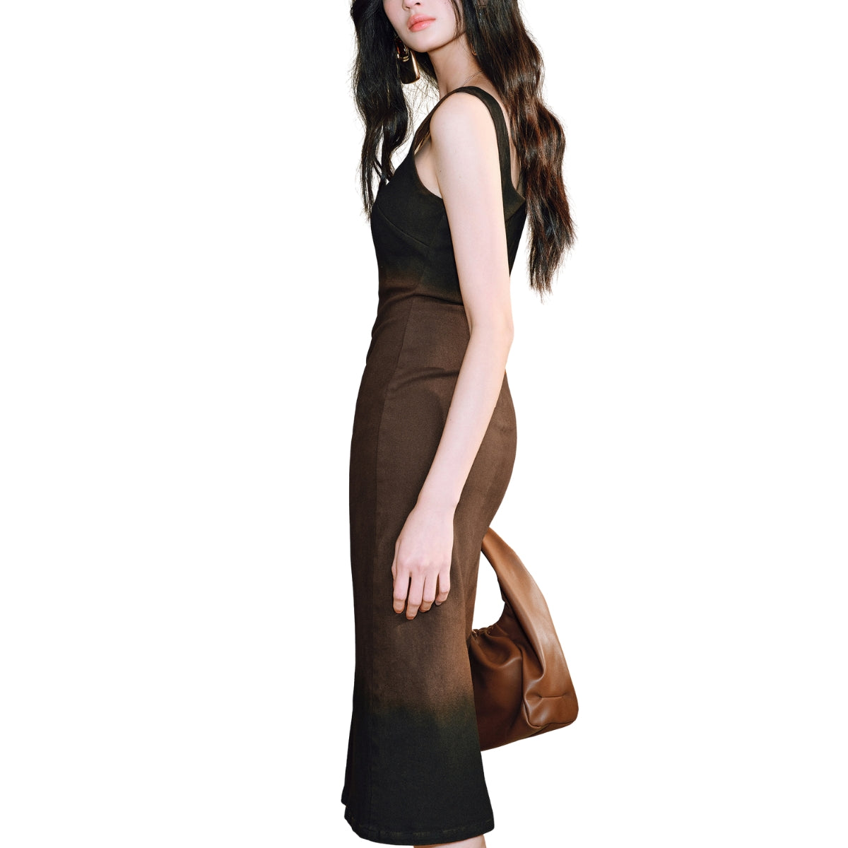 Bodycon Denim Slip Midi Dress