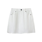 Women's White Denim Mini Skirt