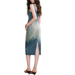 Bodycon Denim Slip Midi Dress