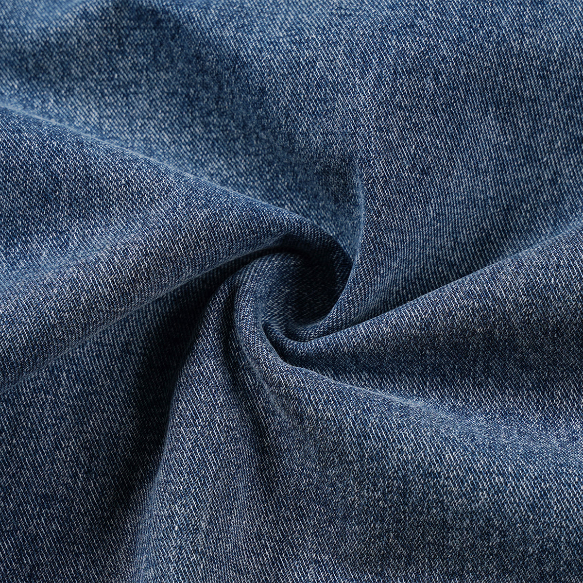 High Waisted Cargo Denim Pants Oversized Pockets Vintage Wash