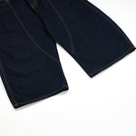 Barrel-Leg Selvedge Denim Cropped Pants