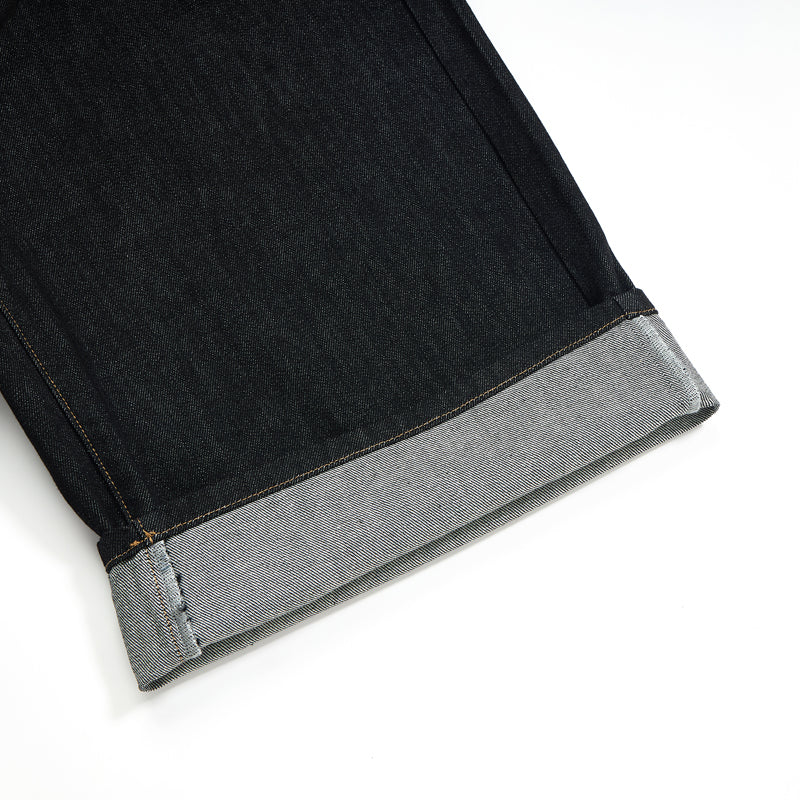 Black Selvedge Denim Cropped Pants