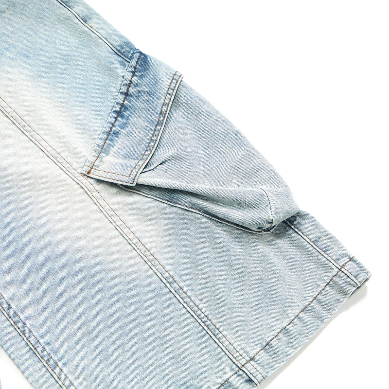 Baggy Cargo Denim Cropped Pants