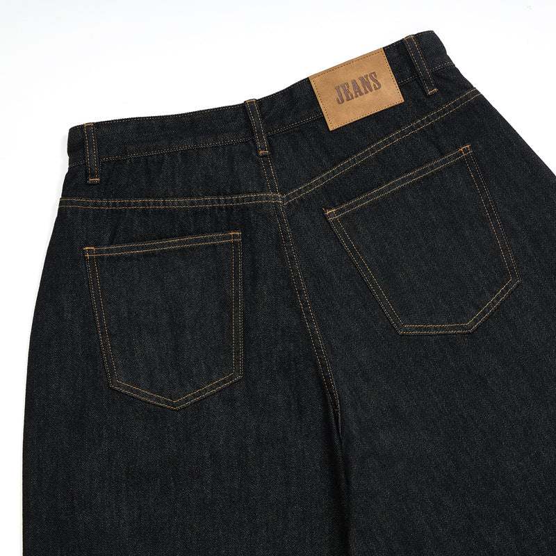 Black Selvedge Denim Cropped Pants