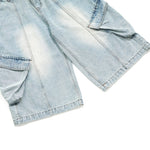 Baggy Cargo Denim Cropped Pants