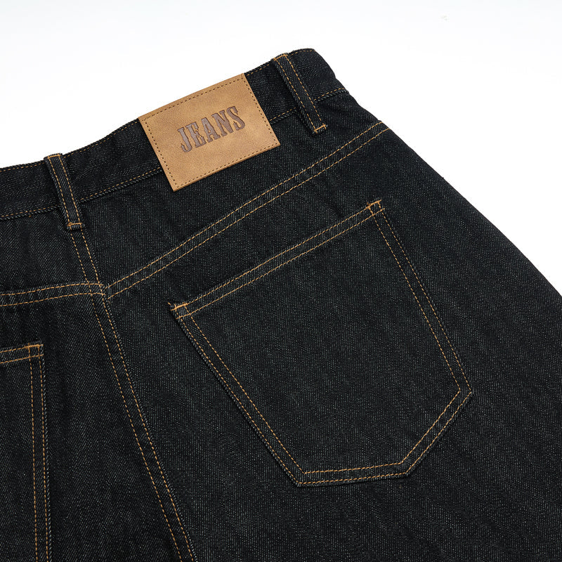 Black Selvedge Denim Cropped Pants