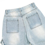 Baggy Cargo Denim Cropped Pants