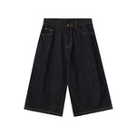 Black Selvedge Denim Cropped Pants