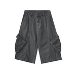 Dark Gray Cargo Cropped Pants