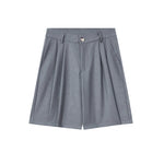 Double Pleat Relaxed Fit Bermuda Shorts