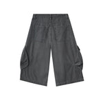 Dark Gray Cargo Cropped Pants