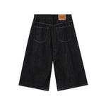 Black Selvedge Denim Cropped Pants