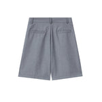 Double Pleat Relaxed Fit Bermuda Shorts