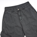 Dark Gray Cargo Cropped Pants