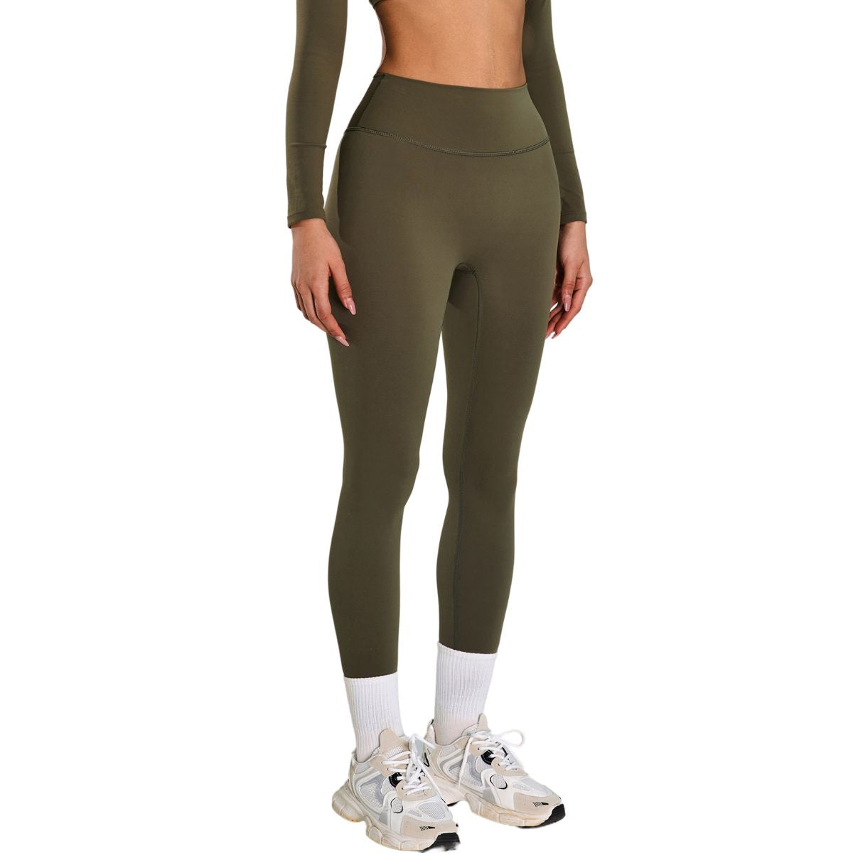 Solid Color Quick-Dry Running Leggings