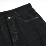 Black Selvedge Denim Cropped Pants