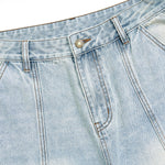 Baggy Cargo Denim Cropped Pants