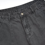 Dark Gray Cargo Cropped Pants