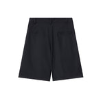 Double Pleat Relaxed Fit Bermuda Shorts