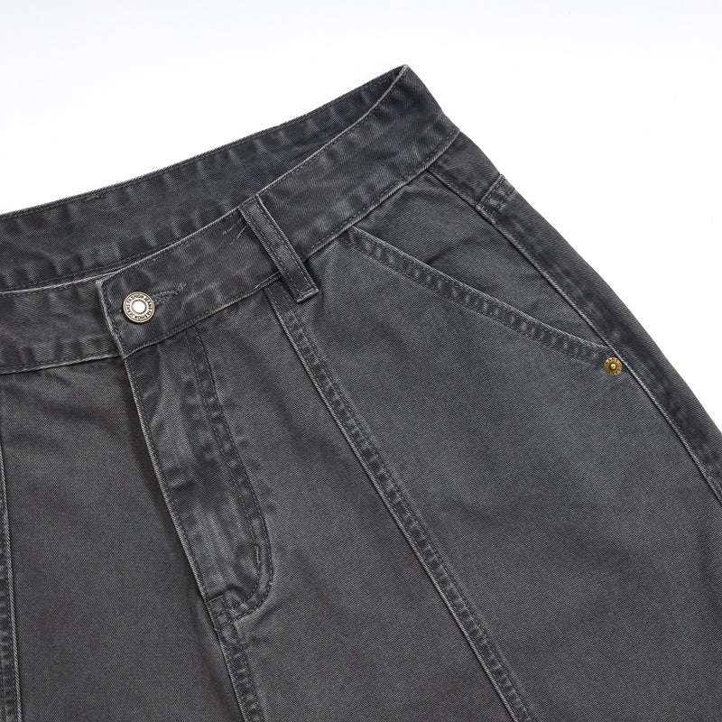 Dark Gray Cargo Cropped Pants