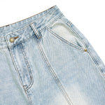 Baggy Cargo Denim Cropped Pants